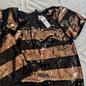 Maeve short sleeved sequin top